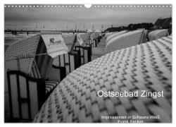 Ostseebad Zingst - Impressionen in Schwarz-Weiß (Wandkalender 2024 DIN A3 quer), CALVENDO Monatskalender