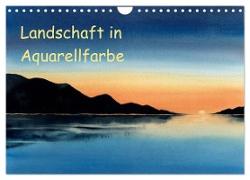 Landschaft in Aquarellfarbe (Wandkalender 2024 DIN A4 quer), CALVENDO Monatskalender