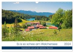 Es is so schee am Walchensee 2024 (Wandkalender 2024 DIN A3 quer), CALVENDO Monatskalender