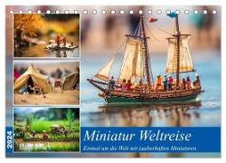 Miniatur Weltreise (Tischkalender 2024 DIN A5 quer), CALVENDO Monatskalender