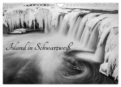 Island in Schwarzweiß (Wandkalender 2024 DIN A4 quer), CALVENDO Monatskalender