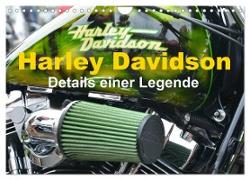 Harley Davidson - Details einer Legende (Wandkalender 2024 DIN A4 quer), CALVENDO Monatskalender