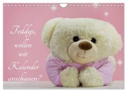 Teddys, wollen wir Kalender anschauen? (Wandkalender 2024 DIN A4 quer), CALVENDO Monatskalender