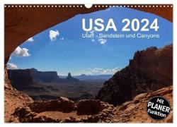 USA 2024 Utah - Sandstein und Canyons (Wandkalender 2024 DIN A3 quer), CALVENDO Monatskalender