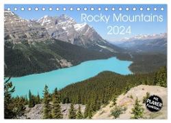 Rocky Mountains 2024 (Tischkalender 2024 DIN A5 quer), CALVENDO Monatskalender