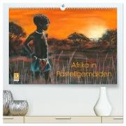 Afrika in Pastellgemälden (hochwertiger Premium Wandkalender 2024 DIN A2 quer), Kunstdruck in Hochglanz