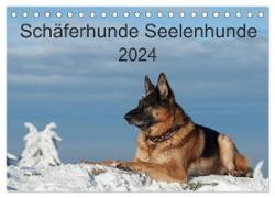 Schäferhunde Seelenhunde (Tischkalender 2024 DIN A5 quer), CALVENDO Monatskalender