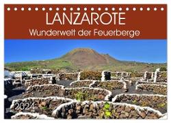 Lanzarote. Wunderwelt der Feuerberge (Tischkalender 2024 DIN A5 quer), CALVENDO Monatskalender
