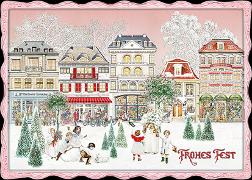 Postkarte. Auguri - Frohe Weihnachten (Stadt)