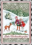 Postkarte. Auguri - Liebe Weihnachtsgrüße (Kinder)