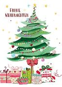 Postkarte. Fröhliche Weihnachten (Tannenbaum)