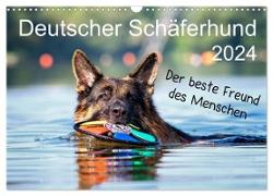 Deutscher Schäferhund - Der beste Freund des Menschen (Wandkalender 2024 DIN A3 quer), CALVENDO Monatskalender