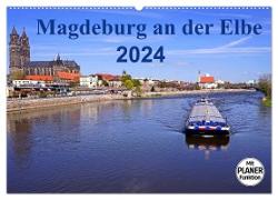 Magdeburg an der Elbe 2024 (Wandkalender 2024 DIN A2 quer), CALVENDO Monatskalender