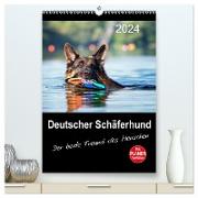 Deutscher Schäferhund - Der beste Freund des Menschen (hochwertiger Premium Wandkalender 2024 DIN A2 hoch), Kunstdruck in Hochglanz