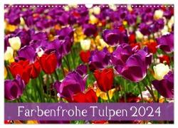 Farbenfrohe Tulpen 2024 (Wandkalender 2024 DIN A3 quer), CALVENDO Monatskalender