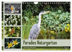 Paradies Naturgarten (Wandkalender 2024 DIN A4 quer), CALVENDO Monatskalender
