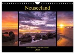 Neuseeland - Attraktiver Süden (Wandkalender 2024 DIN A4 quer), CALVENDO Monatskalender