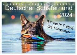 Deutscher Schäferhund - Der beste Freund des Menschen (Tischkalender 2024 DIN A5 quer), CALVENDO Monatskalender
