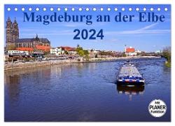 Magdeburg an der Elbe 2024 (Tischkalender 2024 DIN A5 quer), CALVENDO Monatskalender