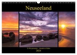 Neuseeland - Attraktiver Süden (Wandkalender 2024 DIN A3 quer), CALVENDO Monatskalender