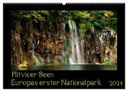 Plitvicer Seen - Europas erster Nationalpark (Wandkalender 2024 DIN A2 quer), CALVENDO Monatskalender