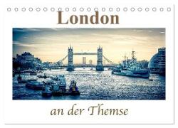 London an der Themse (Tischkalender 2024 DIN A5 quer), CALVENDO Monatskalender