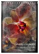 Shabby - Orchidee, Interpretation auf alten Fotoplatten (Tischkalender 2024 DIN A5 hoch), CALVENDO Monatskalender