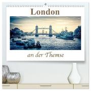 London an der Themse (hochwertiger Premium Wandkalender 2024 DIN A2 quer), Kunstdruck in Hochglanz
