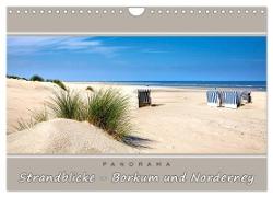 Strandblicke Borkum und Norderney (Wandkalender 2024 DIN A4 quer), CALVENDO Monatskalender