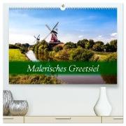 Malerisches Greetsiel (hochwertiger Premium Wandkalender 2024 DIN A2 quer), Kunstdruck in Hochglanz