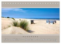 Strandblicke Borkum und Norderney (Tischkalender 2024 DIN A5 quer), CALVENDO Monatskalender