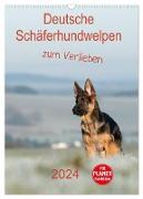 Deutsche Schäferhundwelpen zum Verlieben (Wandkalender 2024 DIN A3 hoch), CALVENDO Monatskalender