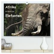 Afrika - im Reich der Elefanten (hochwertiger Premium Wandkalender 2024 DIN A2 quer), Kunstdruck in Hochglanz