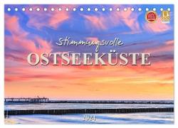 Stimmungsvolle Ostseeküste 2024 (Tischkalender 2024 DIN A5 quer), CALVENDO Monatskalender