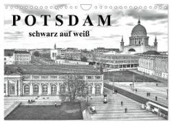 Potsdam schwarz auf weiß (Wandkalender 2024 DIN A4 quer), CALVENDO Monatskalender