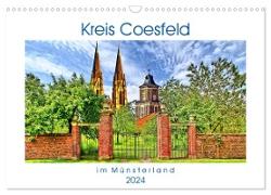 Kreis Coesfeld im Münsterland - Stadt Land Fluß (Wandkalender 2024 DIN A3 quer), CALVENDO Monatskalender