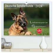 Deutsche Schäferhunde - Liebenswerte Graunasen (hochwertiger Premium Wandkalender 2024 DIN A2 quer), Kunstdruck in Hochglanz