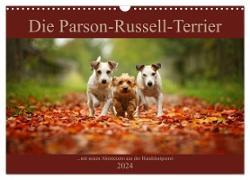 Die Parson-Russell-Terrier ...mit neuen Abenteuern aus der Hundeknipserei (Wandkalender 2024 DIN A3 quer), CALVENDO Monatskalender