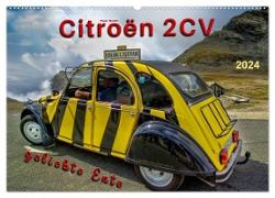 Citroën 2CV - geliebte Ente (Wandkalender 2024 DIN A2 quer), CALVENDO Monatskalender