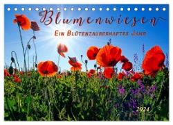 Blumenwiesen ¿ ein blütenzauberhaftes Jahr (Tischkalender 2024 DIN A5 quer), CALVENDO Monatskalender