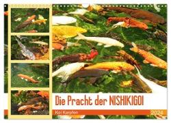 Die Pracht der NISHIKIGOI - Koi Karpfen (Wandkalender 2024 DIN A3 quer), CALVENDO Monatskalender