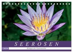 Seerosen - Königin der Gartenteiche (Tischkalender 2024 DIN A5 quer), CALVENDO Monatskalender