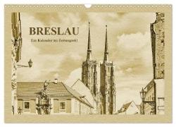 Breslau - Ein Kalender im Zeitungsstil (Wandkalender 2024 DIN A3 quer), CALVENDO Monatskalender