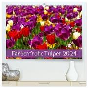 Farbenfrohe Tulpen 2024 (hochwertiger Premium Wandkalender 2024 DIN A2 quer), Kunstdruck in Hochglanz