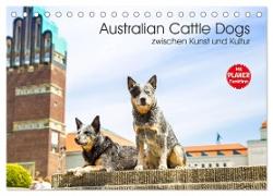 Australian Cattle Dogs zwischen Kunst und Kultur (Tischkalender 2024 DIN A5 quer), CALVENDO Monatskalender