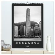 Hongkong schwarzweiß (hochwertiger Premium Wandkalender 2024 DIN A2 hoch), Kunstdruck in Hochglanz