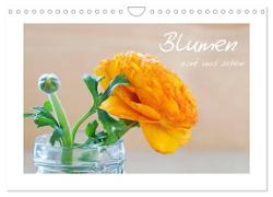 Blumen zart und schön (Wandkalender 2024 DIN A4 quer), CALVENDO Monatskalender