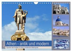 Athen - antik und modern (Wandkalender 2024 DIN A4 quer), CALVENDO Monatskalender