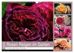 Rosen Reigen im Garten (Wandkalender 2024 DIN A3 quer), CALVENDO Monatskalender
