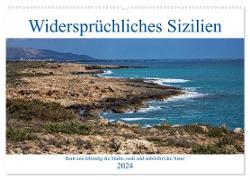 Widersprüchliches Sizilien (Wandkalender 2024 DIN A2 quer), CALVENDO Monatskalender